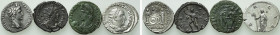 4 Roman Coins; Augustus, Victorinus etc