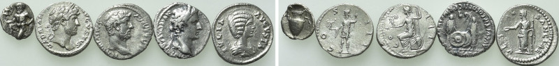5 Greek and Roman Coins; Augustus etc. 

Obv: .
Rev: .

. 

Condition: Se...