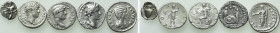 5 Greek and Roman Coins; Augustus etc