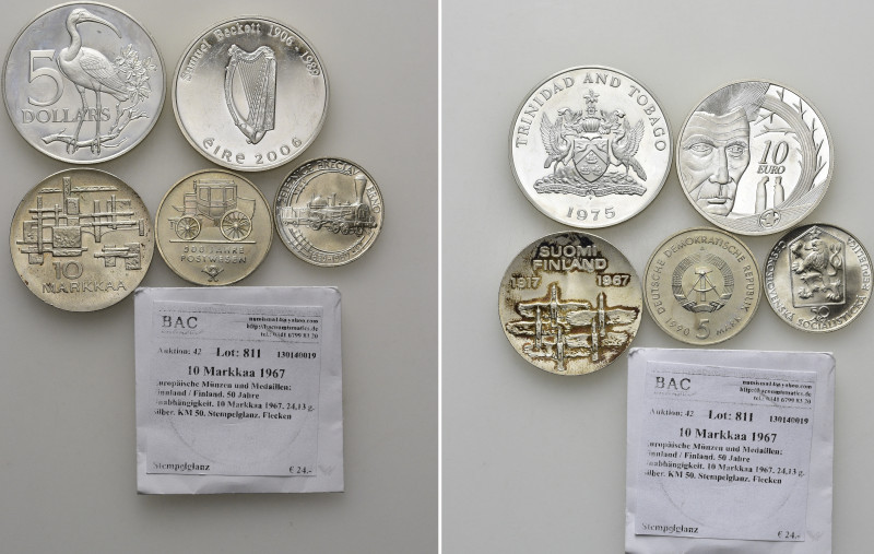 5 Coins of Finland, Ireland etc; Silver etc. 

Obv: .
Rev: .

. 

Conditi...