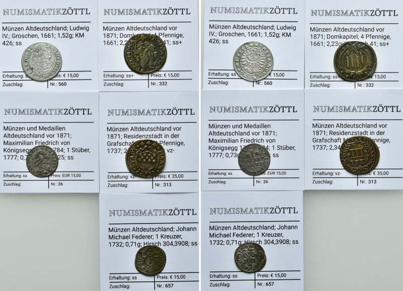 5 Coins of Germany / Altdeutschland / Regensburg, Hamm etc. 

Obv: .
Rev: .
...