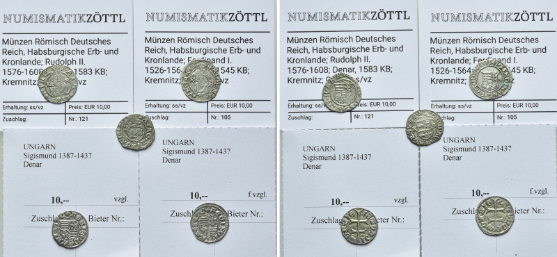 5 Medieval and Modern Coins of Hungary. 

Obv: .
Rev: .

. 

Condition: S...