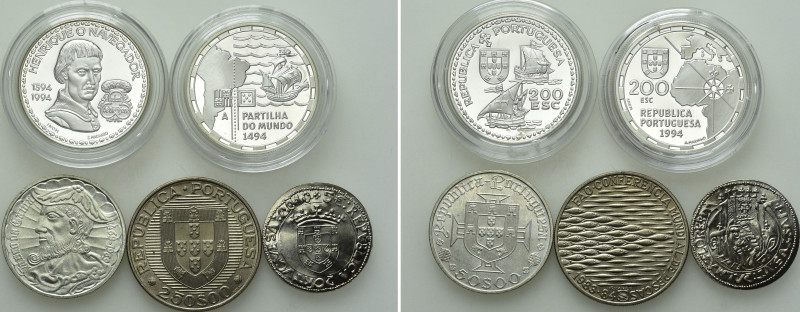5 Silver of Portugal; Silver etc. 

Obv: .
Rev: .

. 

Condition: See pic...