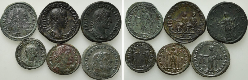 6 Roman Coins; All Tooled. 

Obv: .
Rev: .

. 

Condition: See picture.
...