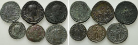 6 Roman Coins; All Tooled