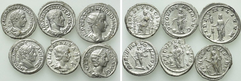 6 Denarii and Antoniniani; Maximinus Thrax, Caracalla etc. 

Obv: .
Rev: .
...