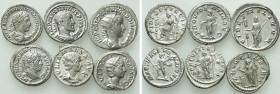 6 Denarii and Antoniniani; Maximinus Thrax, Caracalla etc