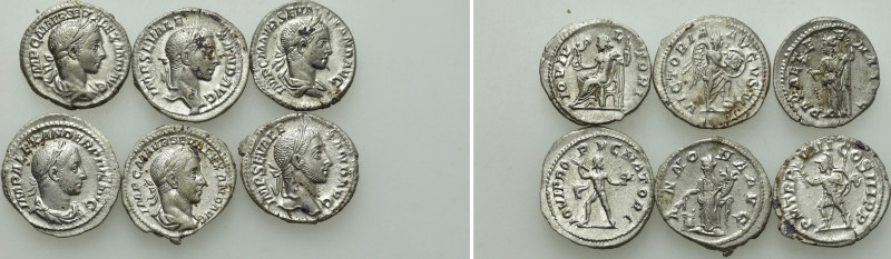 6 Denarii of Severus Alexander. 

Obv: .
Rev: .

. 

Condition: See pictu...