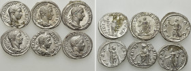 6 Denarii of Severus Alexander and Elagabal