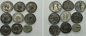 9 Antoniniani etc.; Carus, Tacitus etc
