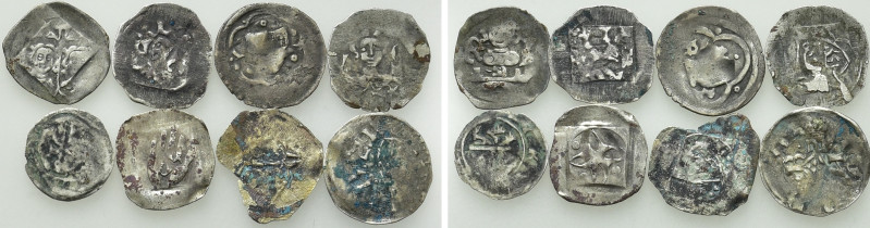 8 Medieval Coins of Germany etc. 

Obv: .
Rev: .

. 

Condition: See pict...