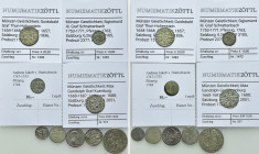 9 Coins of Austria / Salzburg / Sigismund III Graf Schrattenbach etc