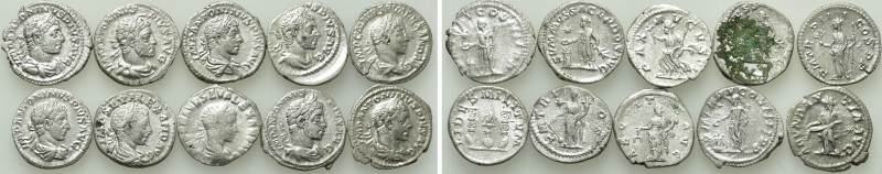 10 Denarii of Elagabal and Severus Alexander. 

Obv: .
Rev: .

. 

Condit...