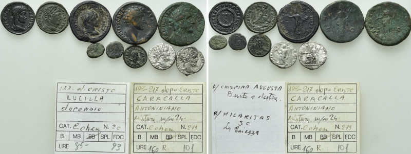 10 Roman Coins; Caracalla, Marcian etc. 

Obv: .
Rev: .

. 

Condition: S...