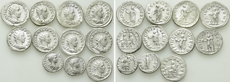 11 Antoniniani and Denarii. 

Obv: .
Rev: .

. 

Condition: See picture....
