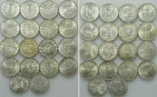 18 x 25 Schilling Silver Coins of Austria (10.40 gr. fine per piece)