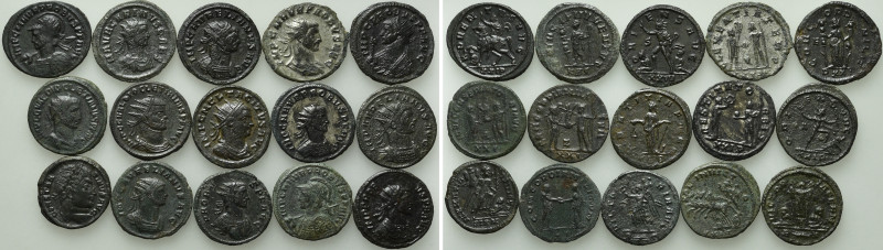 15 Antoniniani and Folles; Probus, Tacitus etc.

Obv: .
Rev: .

.

Condit...
