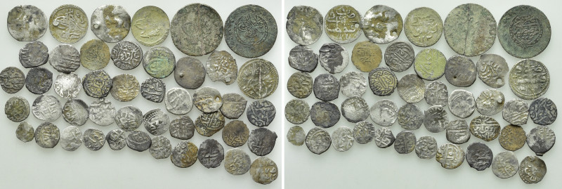 Circa 44 Ottoman Coins. 

Obv: .
Rev: .

. 

Condition: See picture.

W...