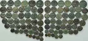 Circa 46 Late Roman Coins; Rare and Interesting Types