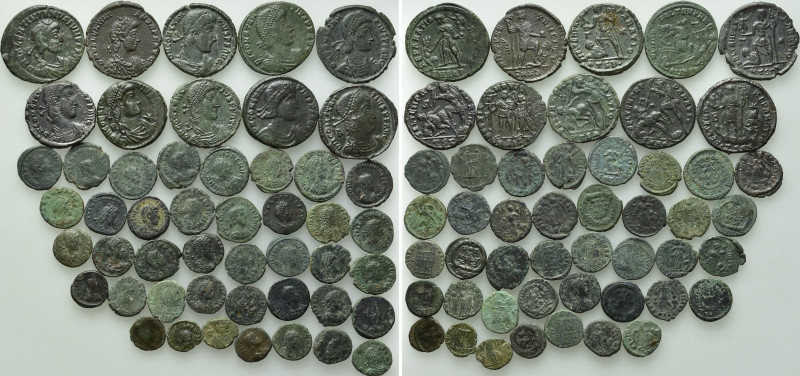 Circa 50 Late Roman Coins. 

Obv: .
Rev: .

. 

Condition: See picture.
...