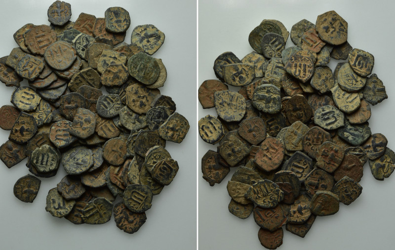 Circa 100 Early-Islamic and Byzantine Coins. 

Obv: .
Rev: .

. 

Conditi...