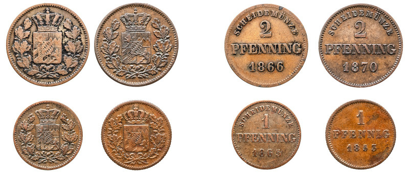 German States, Bavaria, Maximilian II (1), 1848-1864 and Ludwig II (3), 1864-188...