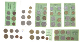 Greece, Third Republic, 1974-. Lot of 8 full sets comprising 1976 (8), (10 Lepta to 20 Drachmai), 1978 (8), (10 Lepta to 20 Drachmai), 1982 (7), (50 L...