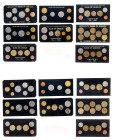 Greece, Third Republic, 1974-. Lot of 8 full sets comprising 1980 (7), (50 Lepta to 50 Drachmai), 1984 (7), (50 Lepta to 50 Drachmai), 1986 (7), (50 L...