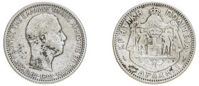 Greece, Crete, Prince George, 1898-1906. 2 Drachmai, 1901, Paris mint, 9.84g (KM8; Divo 131).

Some deposits, good fine.