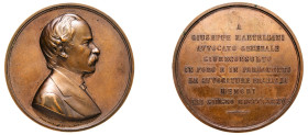 Italy, Umberto I, 1878-1900. Bronze medal, 1885, commemorate the death of Giuseppe Mantellini - Lawyer and Jurisconsult, 123.86g.

Good extremely fine...