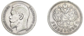 Russia, Nicholas II, 1894-1917. Rouble, 1898 - (**), Brussels mint, 19.77g (KM59.1; Dav. 293).

Good fine.

This lot cannot be shipped to the USA due ...