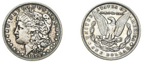 USA, Federal Republic, 1776-. “Morgan” Dollar, 1879, Philadelphia mint, 26.69g (KM110).

Once cleaned, very fine.