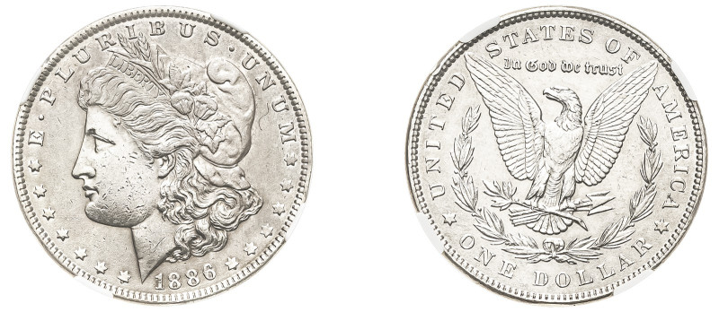 USA, Federal Republic, 1776-. “Morgan” Dollar, 1886, Philadelphia mint (KM110).
...