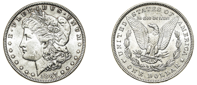 USA, Federal Republic, 1776-. “Morgan” Dollar, 1887, Philadelphia mint, 26.61g (...