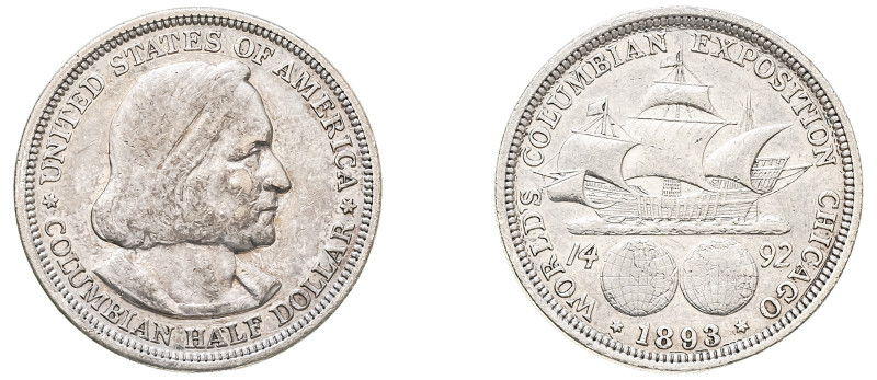 USA, Federal Republic, 1776-. 1/2 Dollar, 1893, Columbian Exposition, Philadelph...