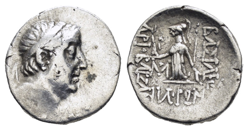 KINGS of CAPPADOCIA. Ariobarzanes I Philoromaios (96-63 BC).Eusebeia.Drachm.

Co...