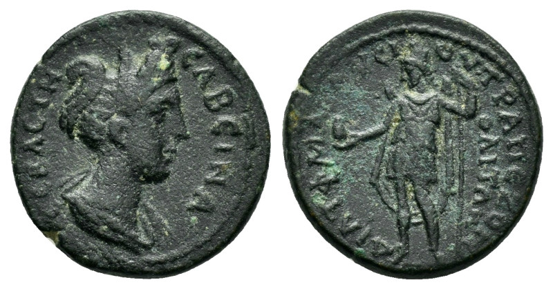 CARIA. Trapezopolis? Sabina (Augusta, 128-136/7). Ae.

Obv : CABЄINA CЄBACTH.
Dr...