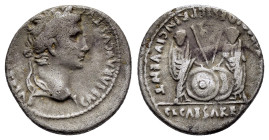 AUGUSTUS.(27 BC-14).Lugdunum.Denarius.

Obv : CAESAR AVGVSTVS DIVI F PATER PATRIAE.
Laureate head right.

Rev : C L CAESARES AVGVSTI F COS DESIG PRINC...