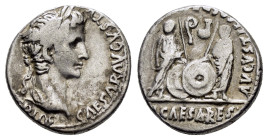 AUGUSTUS.(27 BC-14).Lugdunum.Denarius.

Obv : CAESAR AVGVSTVS DIVI F PATER PATRIAE.
Laureate head right.

Rev : C L CAESARES AVGVSTI F COS DESIG PRINC...