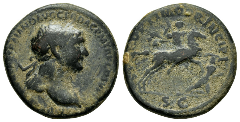 TRAJAN (98-117).Rome.Dupondius. 

Obv : IMP CAES NERVAE TRAIANO AVG GER DAC P M ...