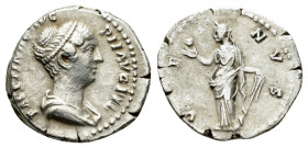 FAUSTINA II (Augusta, 147-175).Rome.Denarius.

Condition : Good very fine.

Weight : 3.16 gr
Diameter :18 mm