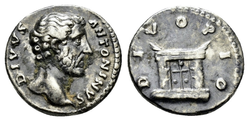 DIVUS ANTONINUS PIUS (Died 161).Rome.Denarius. 

Condition : Good very fine.

We...