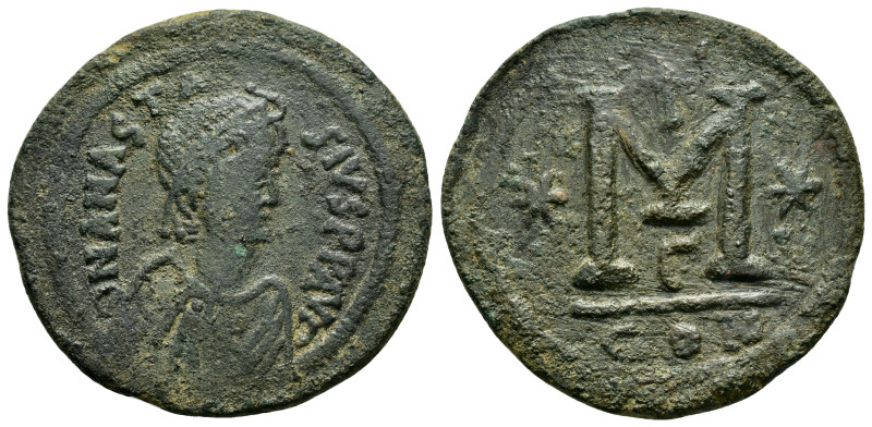 ANASTASIUS I.(491-518).Constantinople.Follis.

Condition : Good very fine.

Weig...