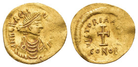 HERACLIUS.(610-641).Constantinople.Tremissis. 

Condition : Good very fine.

Weight : 1.45 gr
Diameter : 17 mm