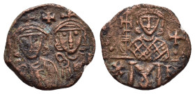 CONSTANTINE V with LEO IV.(751-775).Constantinople.Follis.

Condition : Good very fine.

Weight : 1.91 gr
Diameter : 17 mm