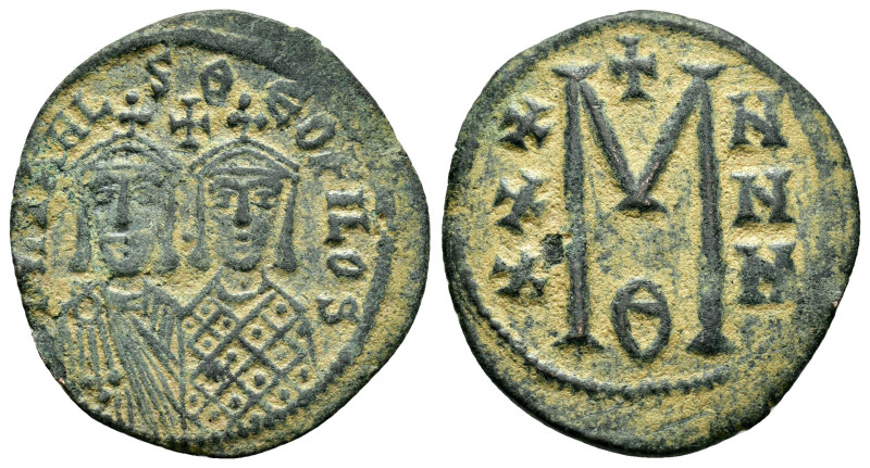 MICHAEL II AMORIANUS with THEOPHILUS.(820-829).Constantinople.Follis.

Condition...