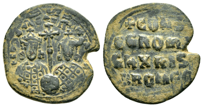 CONSTANTINE VII PORPHYROGENITUS with ROMANUS I (913-959).Constantinople.Follis.
...