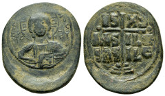ANONYMOUS FOLLIS.Romanus III.(1028-1034).Constantinople.Follis.

Condition : Good very fine.

Weight : 14.51 gr
Diameter : 32 mm