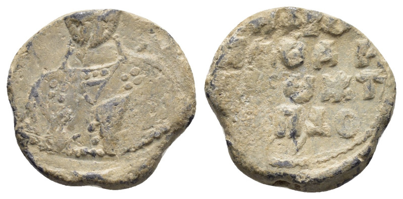 BYZANTINE LEAD SEAL.(Circa 7th-11th Century).Pb.

Condition : Good very fine.

W...