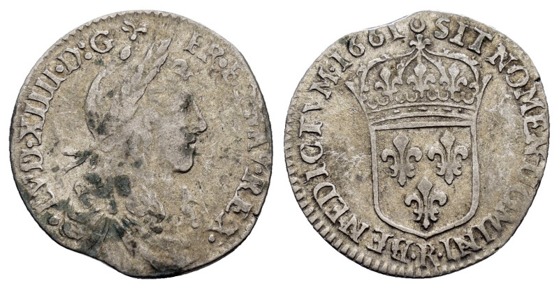 FRANCE. Louis XIV (1643-1715). 1/12 Écu (1661-N). Montpellier.

Condition : Good...